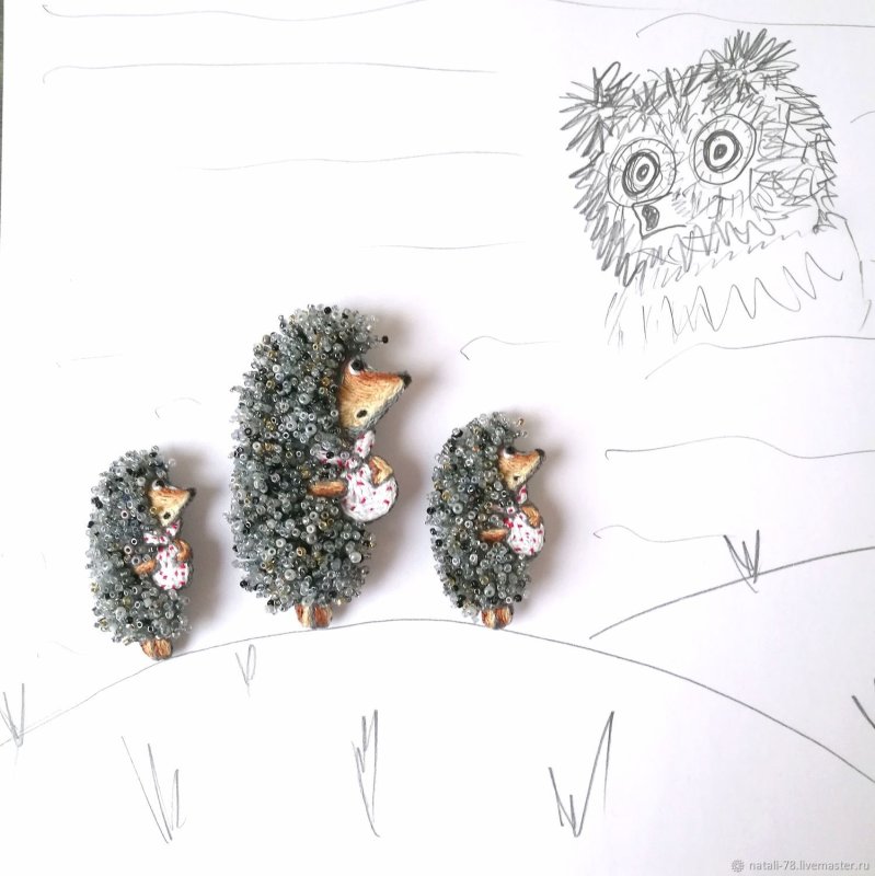 Ежик в тумане из бисера