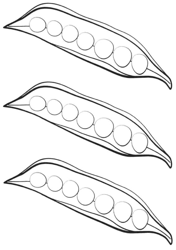 Горошек раскраска