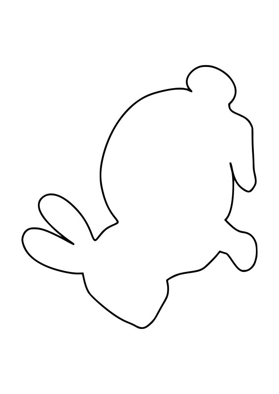 Шаблон зайца для рисования