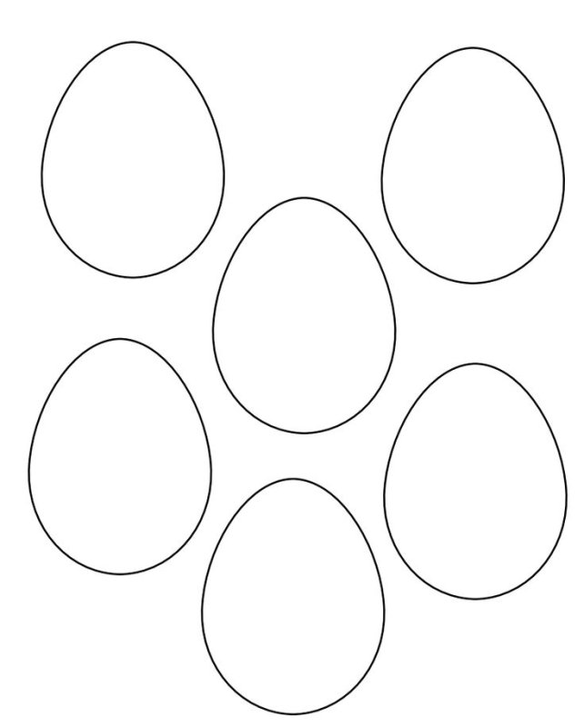 Трафарет яйца на Пасху