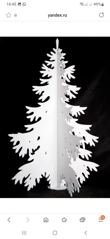 Объемная елочка из пенопласта