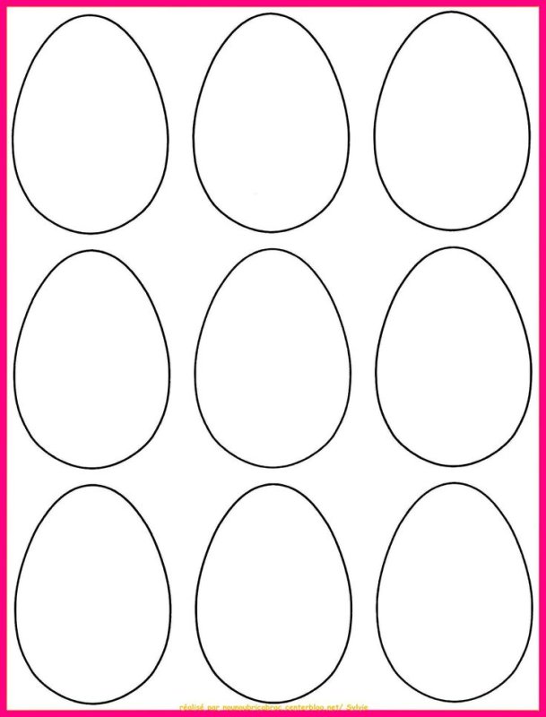 Шаблон яичко пасхальное