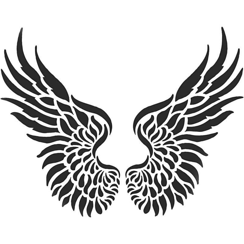 Крылья трафарет