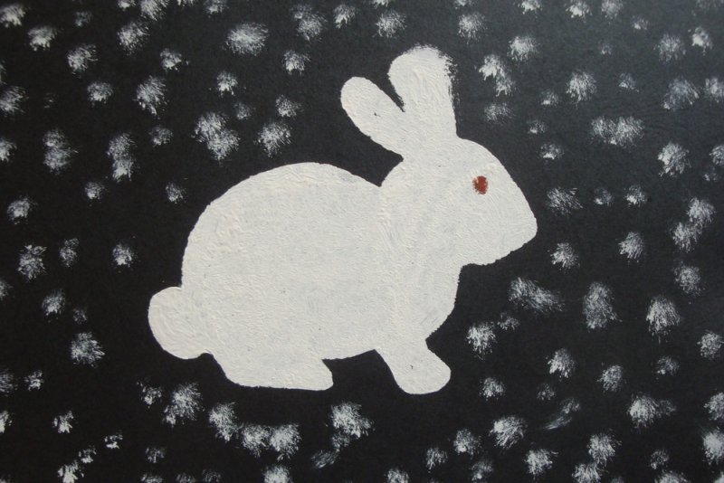 Нетрадиционное рисование заяц