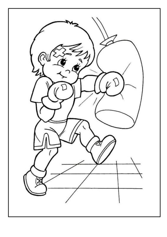 Раскраска по ЗОЖ для детей