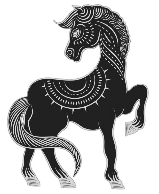 Трафарет лошади