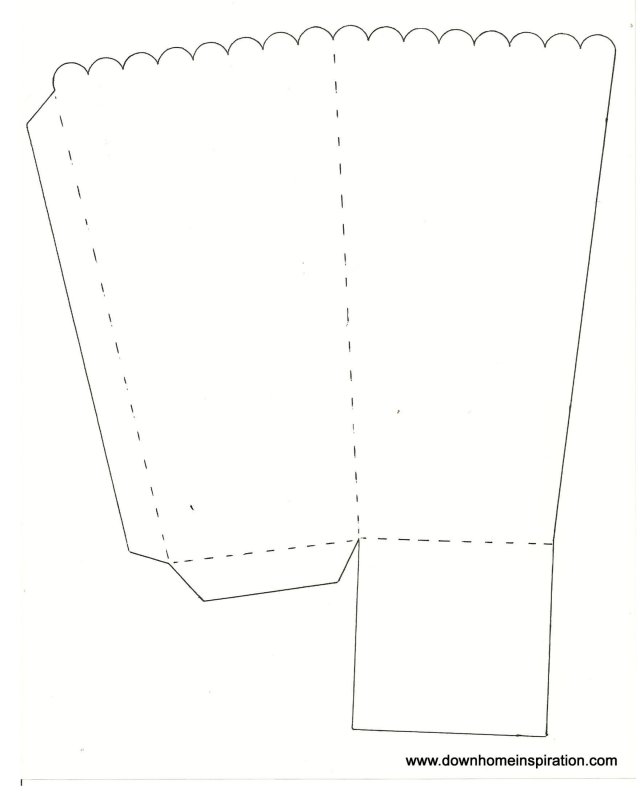 Развертка коробки для попкорна
