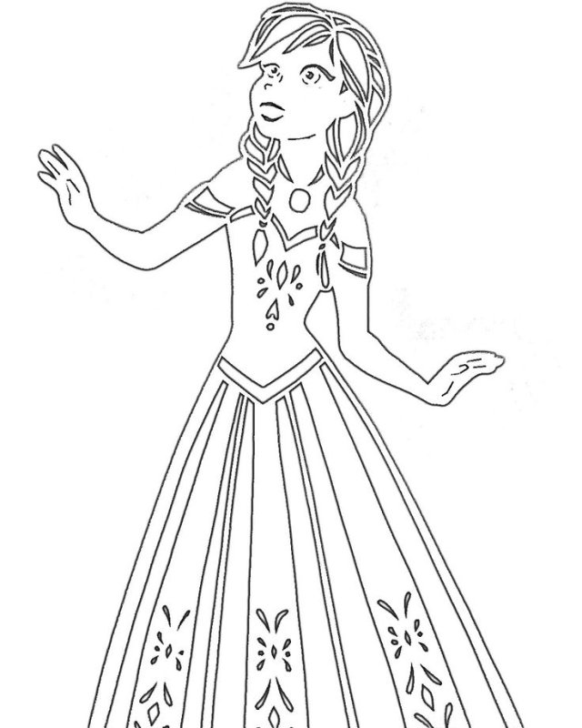 Эльза вытынанка на окно