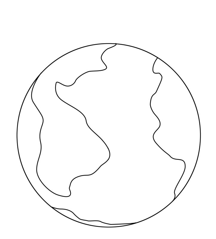 Планета земля трафарет