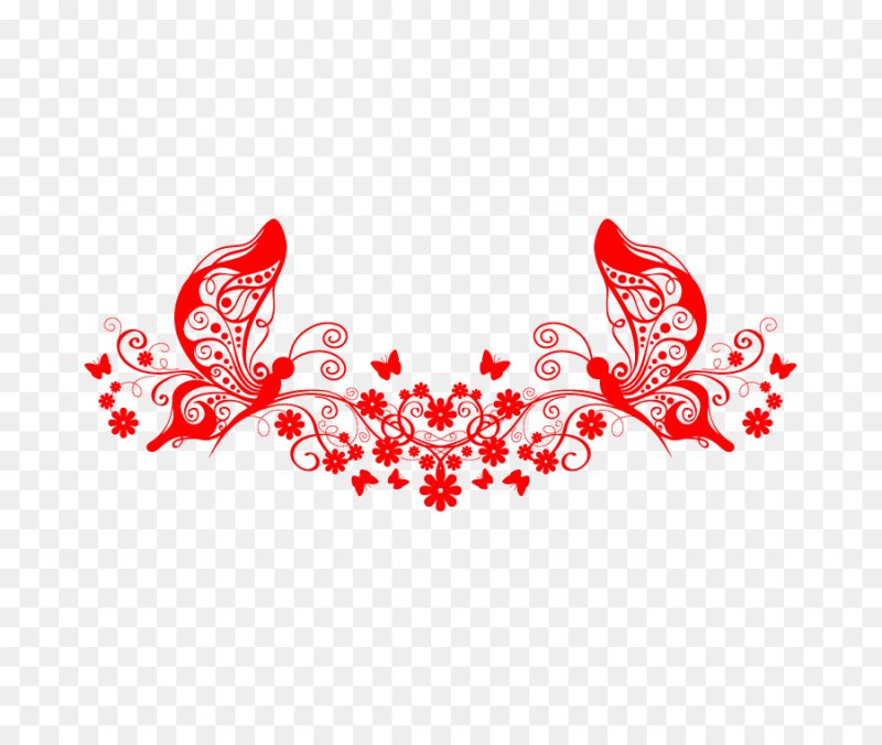 Красные узоры на белом фоне