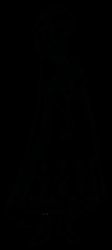 Раскраска Эльза и Анна и Олаф