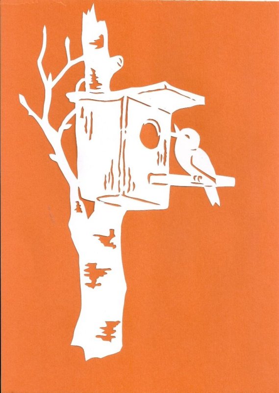 Скворечник трафарет