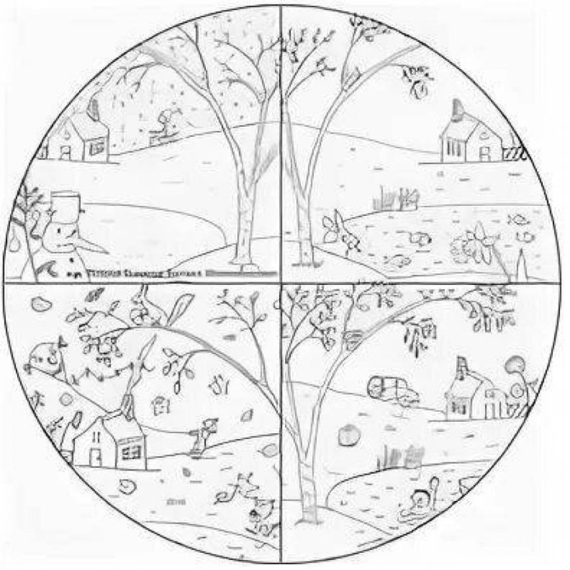 Раскраска сезоны года