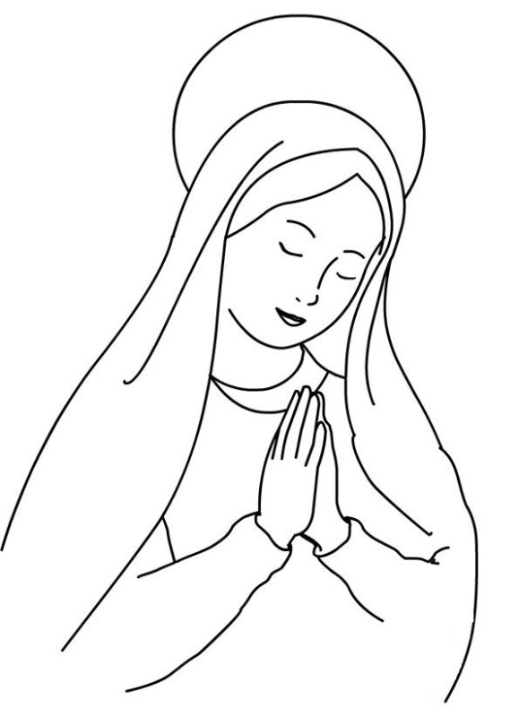 Раскраска Богородица