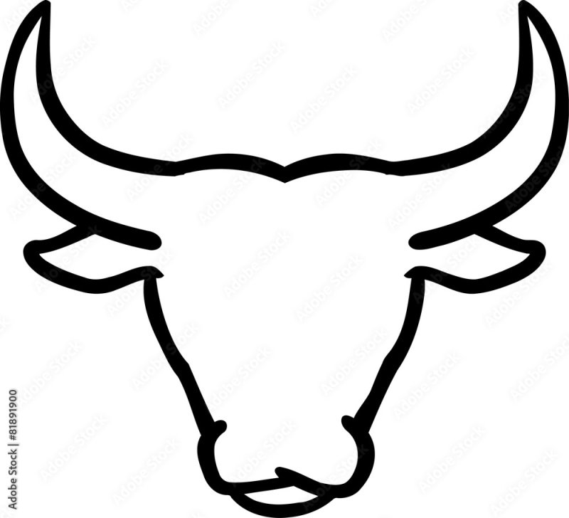 Контур головы коровы