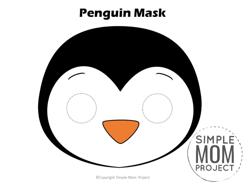 Бумажная маска Пингвин