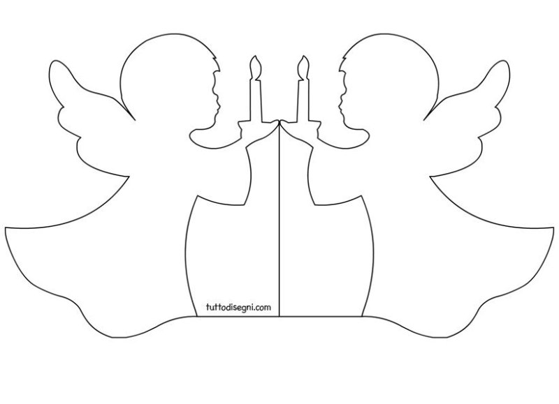 Трафарет ангела для вырезания