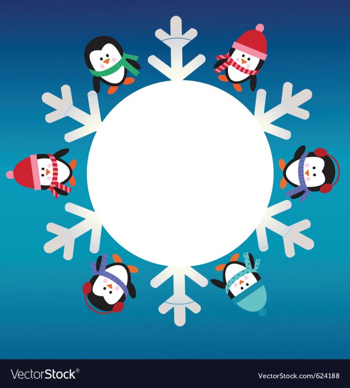 Снежинки из пингвинчика