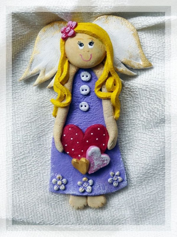 Ангелочки из соленого теста