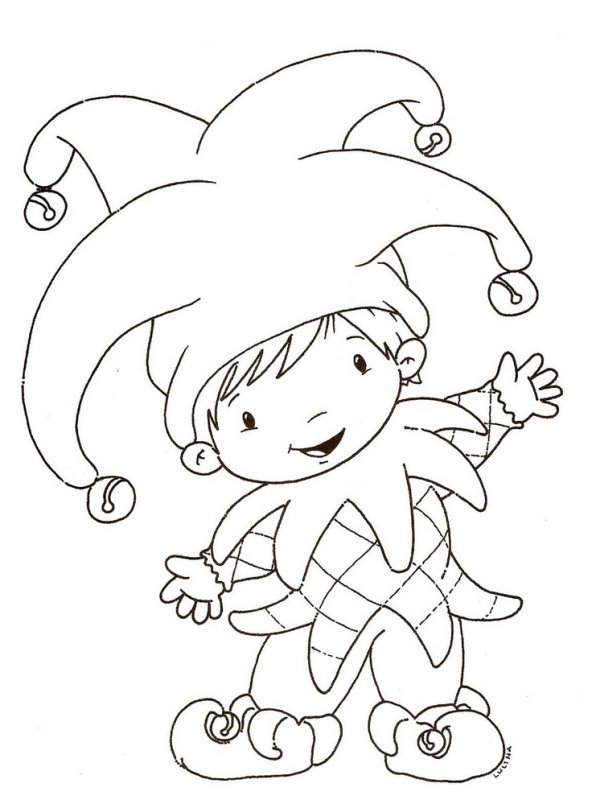 Петрушка раскраска для малышей