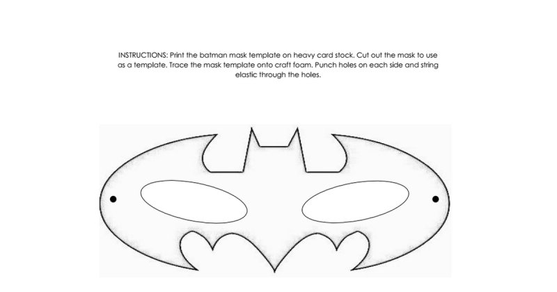 Маска Бэтмена выкройка