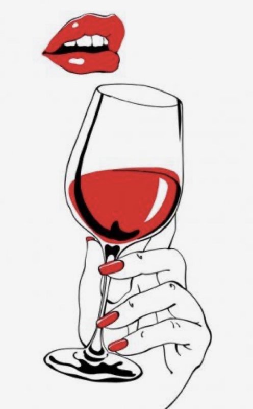 Рука с бокалом