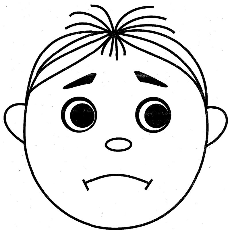 Мордочки детей для раскрашивания