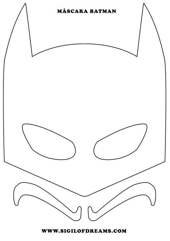 Маска Бэтмена трафарет
