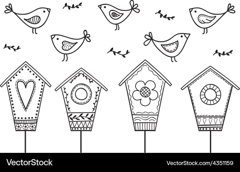 Скворечник трафарет