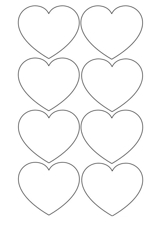 Сердечко трафарет для вырезания
