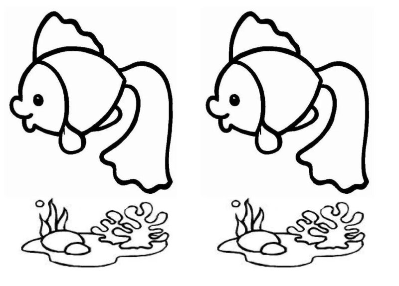 Рыбки для раскрашивания детям
