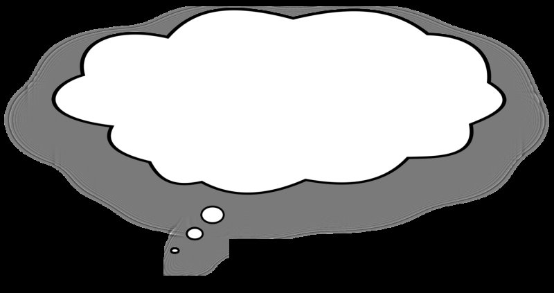 Облачко мыслей на прозрачном фоне