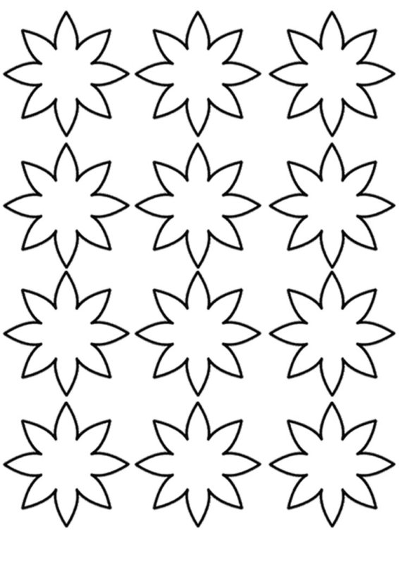 Цветы трафарет для вырезания