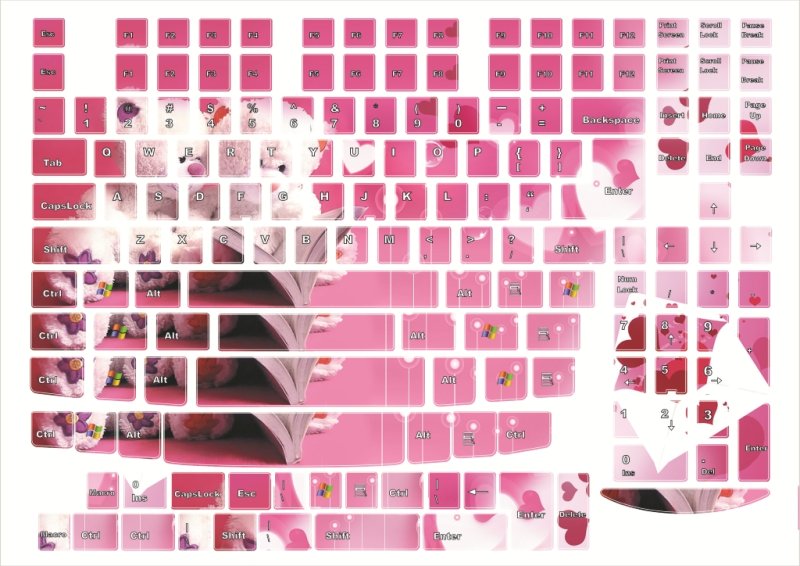 Наклейки на клавиатуру для ноутбука HP 4340s