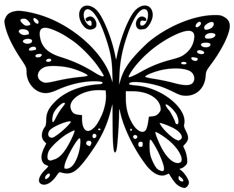 Трафарет бабочки для торта