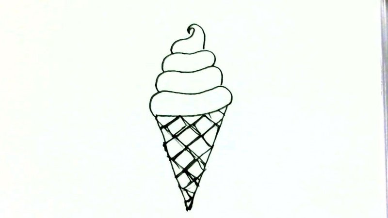 Мороженое рисунок карандашом