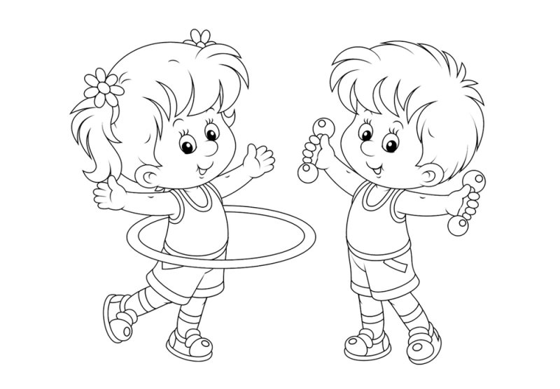 Здоровый образ жизни раскраска