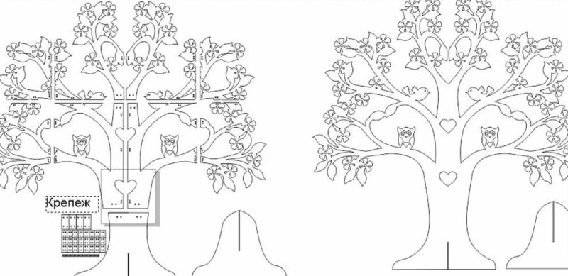 Родовое дерево из фанеры