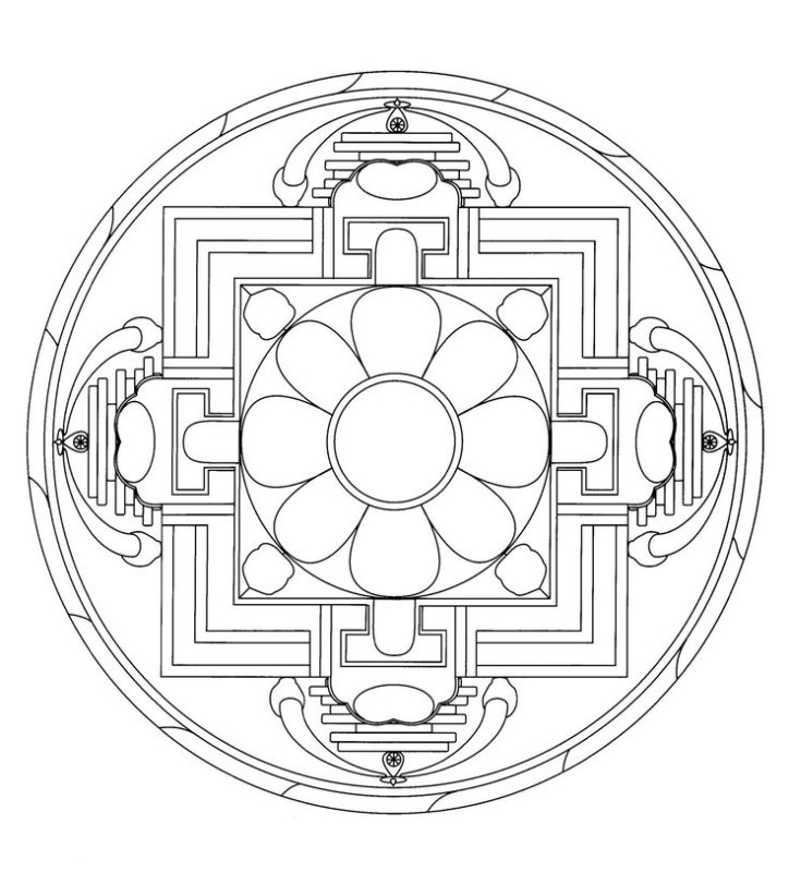 Шри Янтра раскраска