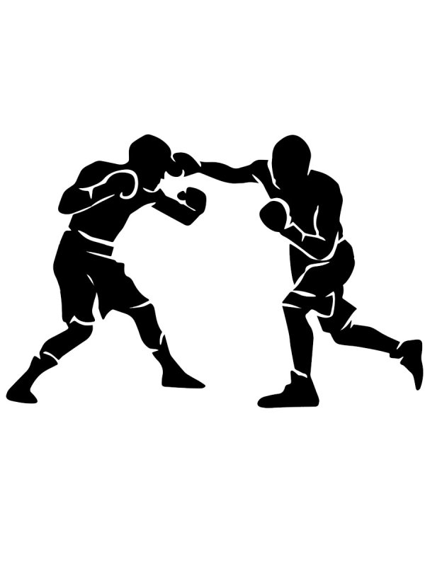 Трафарет боксера