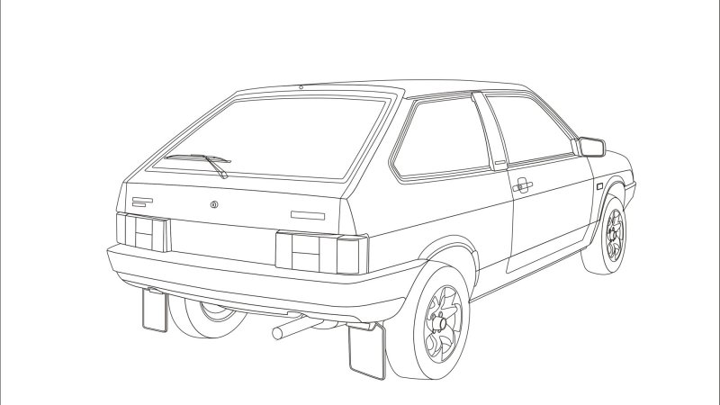 Лада 2114 раскраска спереди