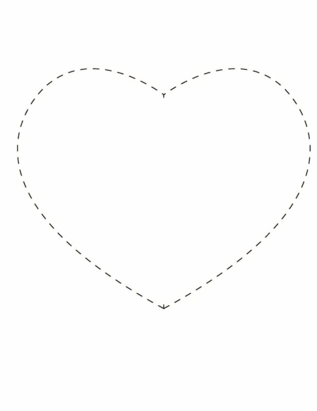 Сердце трафарет для вырезания
