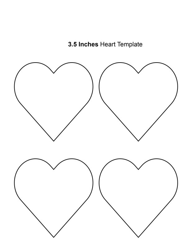 Трафарет сердечко для вырезания маленькие