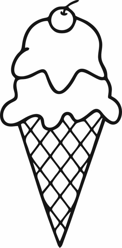 Трафарет мороженого