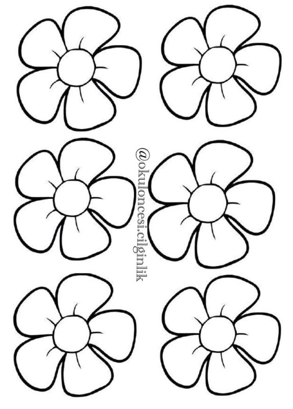 Цветок трафарет для аппликации