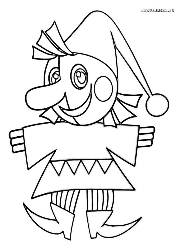 Петрушка раскраска для детей