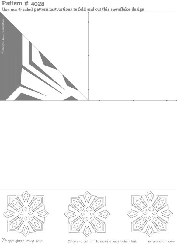 Лекало снежинок из бумаги