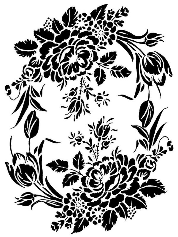 Трафарет "цветы"