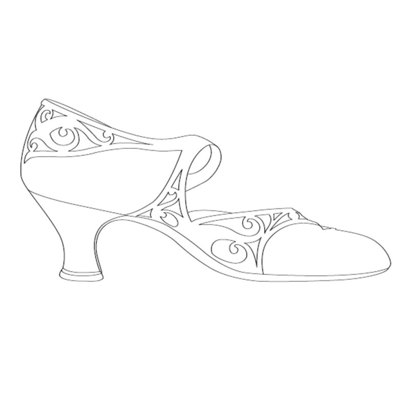 Трафарет туфли