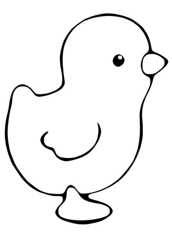 Цыпленок. Раскраски